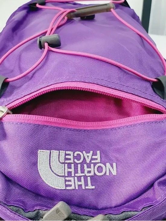 The North Face Purple Backpack with Pink Bungee and Straps main image 11